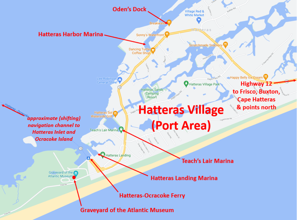 Hatteras Port Area.Road Map.labeled 1024x759 